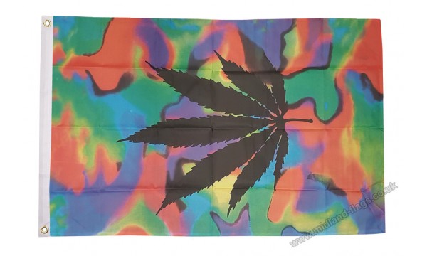 Marijuana Tie Dye Flag